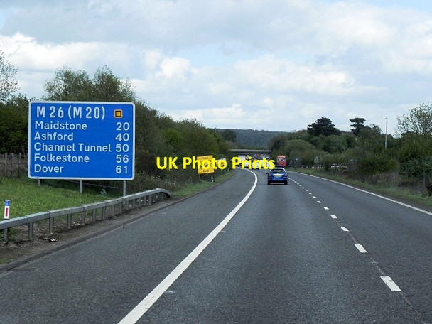 Photo 6"x4" Eastbound M26 near Dunton Green Sevenoaks c2013