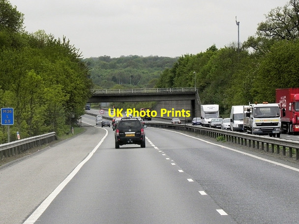 Photo 6"x4" Westbound M26 near Dunton Green Sevenoaks c2013