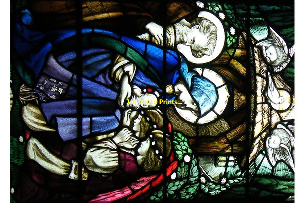 Photo 6"x4" Stained Glass by Louis Davis, Colmonell Church Colmonell c2009