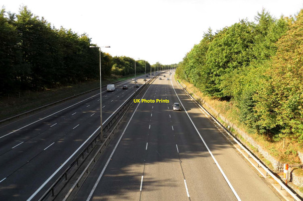 Photo 6"x4" The M40 northbound from Bigmore Lane Bridge Cadmore End c2013