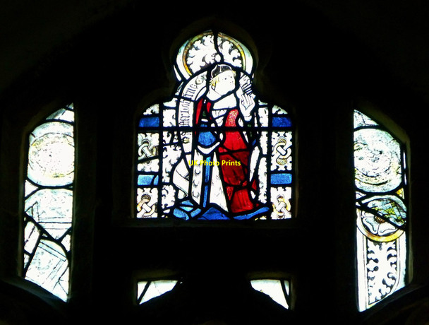 Photo 6"x4" Medieval glass, St Etheldreda's, Horley Horley\/SP4143 c2013