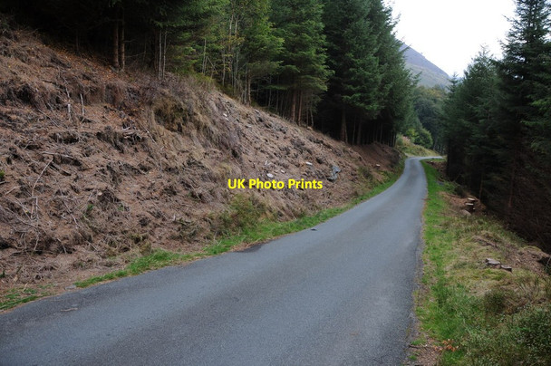 Photo 6"x4" Upland road above Lake Vyrnwy Nant Cwm-lloi c2013