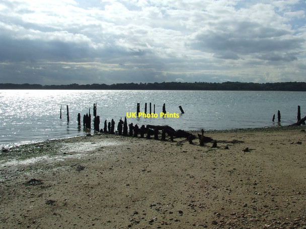 Photo 6"x4" Remains of an old jetty Erwarton c2013