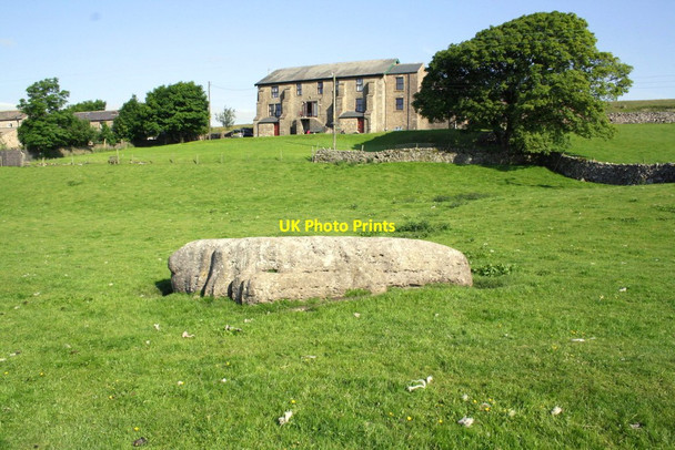 Photo 6"x4" Field with rock behind Gearstones Lodge Ribble Head\/SD7779 c2013