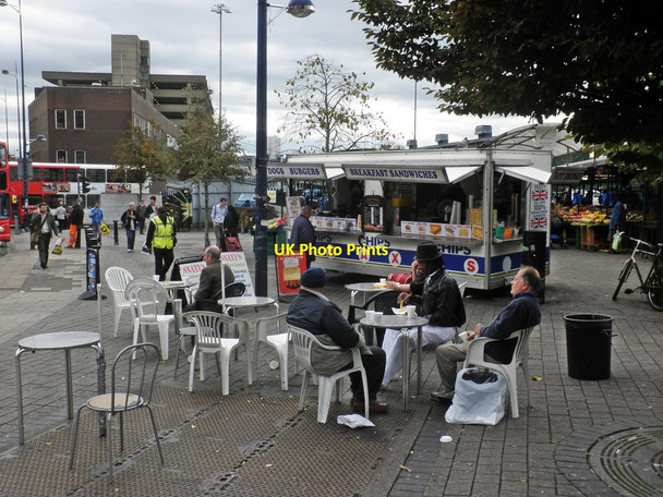 Photo 6"x4" Outdoor cafe, Birmingham Market Birmingham c2013
