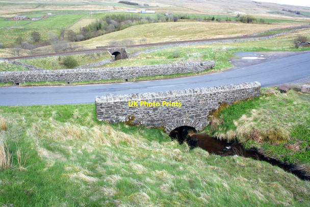 Photo 6"x4" View over B6259 and Settle-Carlisle railway from Cote Gill Grisdale c2013