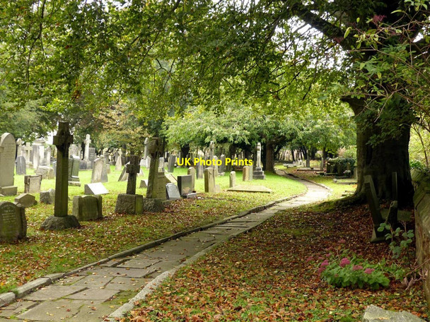 Photo 6"x4" Graveyard Sefton Church Maghull c2013