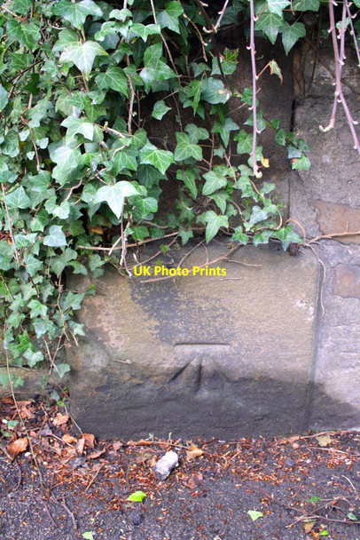 Photo 6"x4" Benchmark on wall pier of  North Road Ripon c2013