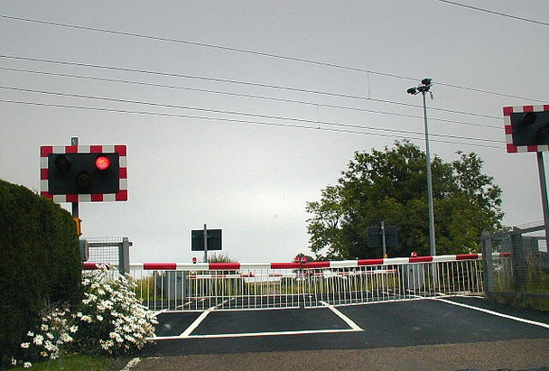 Photo 6"x4" Smeafield level crossing Detchant c2008