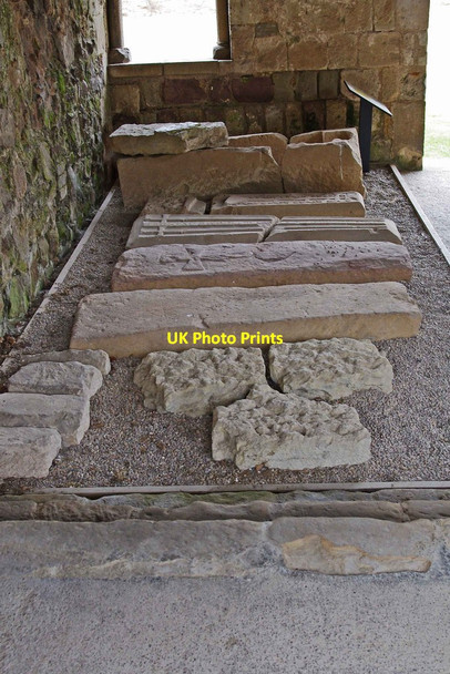 Photo 6"x4" Grave etc in the chapter house, Haughmond Abbey, near Haughton, Shrops Haughton\/SJ5516 c2010