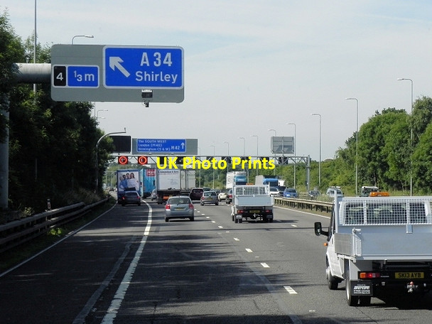 Photo 6"x4" Southbound M42 Approaching Junction 4 Four Ashes\/SP1575 c2013