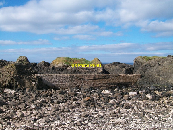 Photo 6"x4" Sea wall on the west side of Ballintoy Harbour Ballintoy c2013