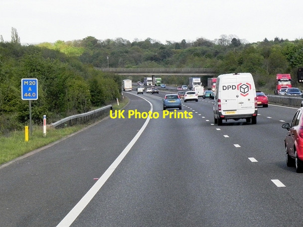 Photo 6"x4" Southbound M20 near Wrotham Heath Wrotham Heath c2013