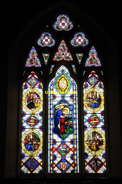 Photo 6"x4" East window in Llawhaden church Llawhaden c2013