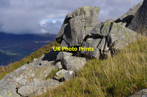 Photo 6"x4" Boulder, Creag Innich Milton\/NN5001 c2013