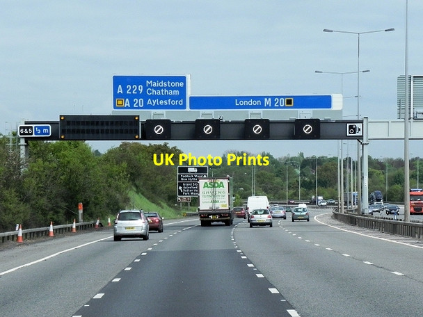 Photo 6"x4" M20 near Boxley - Road Clear Abbey Gate\/TQ7558 c2013