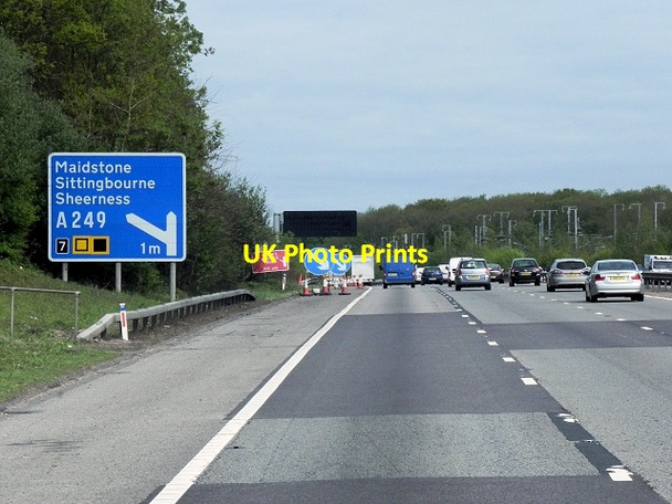 Photo 6"x4" Northbound M20, Thurnham Thurnham c2013