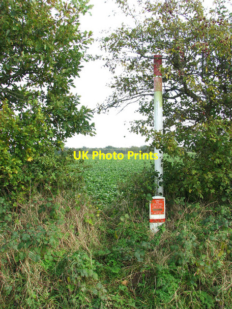 Photo 6"x4" A gas pipeline marker beside Spink's Lane Oulton\/TG1328 c2013