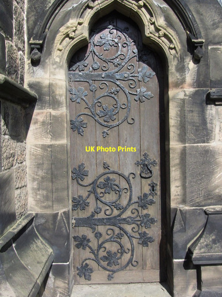Photo 6"x4" Ornate ironwork on door, St Philip's Church, Alderley Edge Alderley Edge\/SJ8478 c2013
