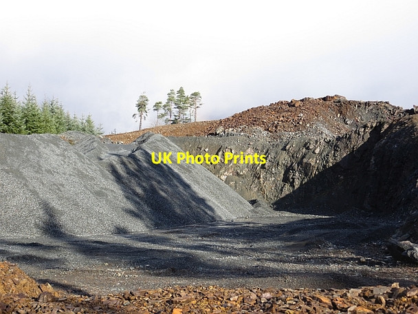 Photo 6"x4" Roadstone quarry, Loch Ard Forest Lime Hill c2013