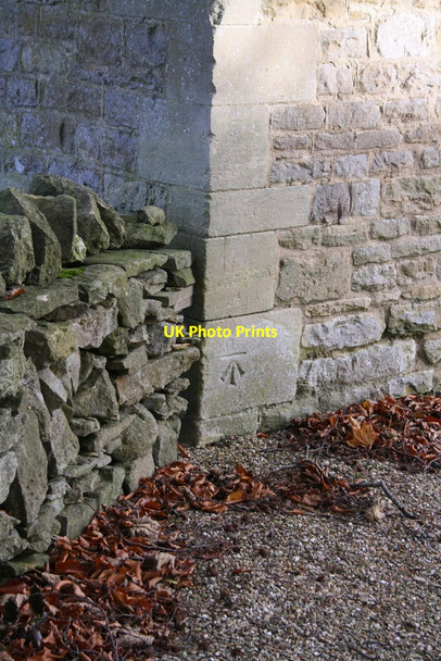 Photo 6"x4" Benchmark on building at College Farm Denton\/SP5902 c2013