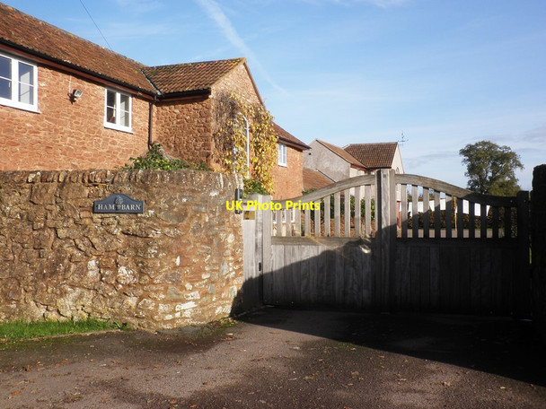 Photo 6"x4" Gated entrance, Ham Barn Hillfarrance c2013
