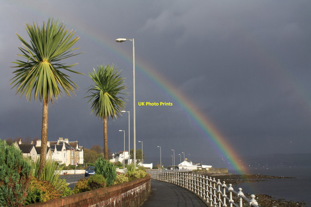 Photo 6"x4" Rainbow over Kirn Dunoon c2013