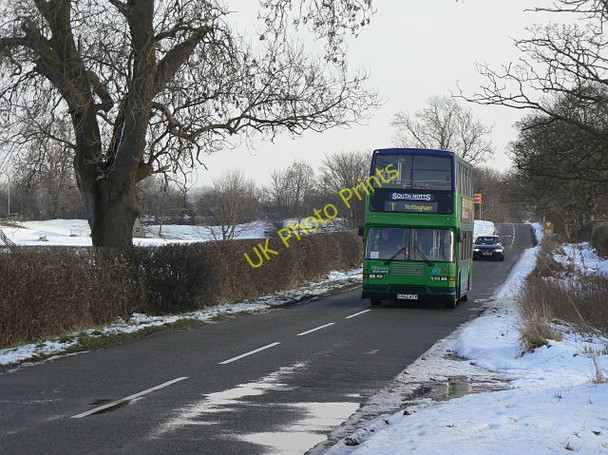 Photo 6"x4" Rempstone Road in the snow East Leake c2009