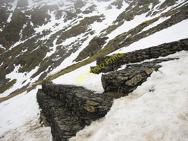 Photo 6"x4" Gabions by the Pyg track Gwastadnant c2009