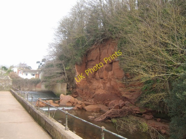 Photo 6"x4" Fresh rockfall into the River Sid Sidmouth c2009