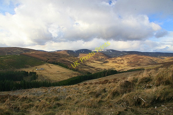 Photo 6"x4" Glen Ogil from the slopes of Pinderachy Auchnacree c2009