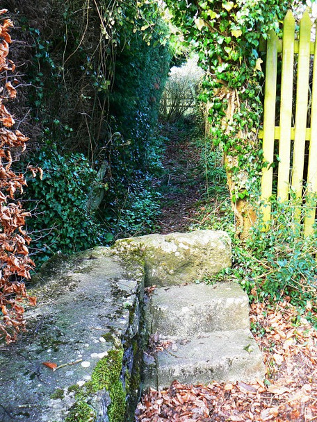 Photo 6"x4" Footpath entrance, The Butts, Lydiard Millicent Lydiard Green c2009