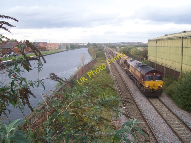 Photo 6"x4" Road, canal and railway line at Kilnhurst Swinton\/SK4598 c2008