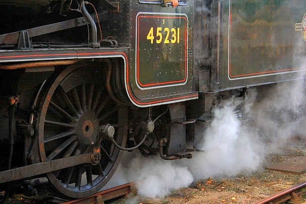 Photo 6"x4" Close Up of 45231 'Sherwood Foresters' Battersby c2008