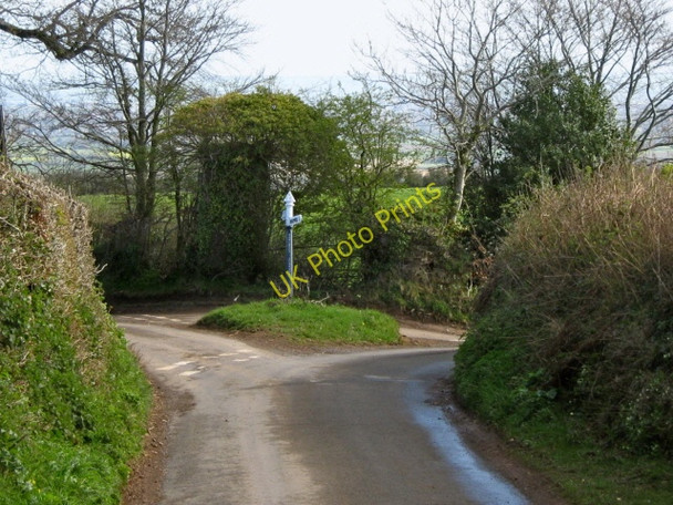 Photo 6"x4" Road junction in the Quantocks Clavelshay c2009