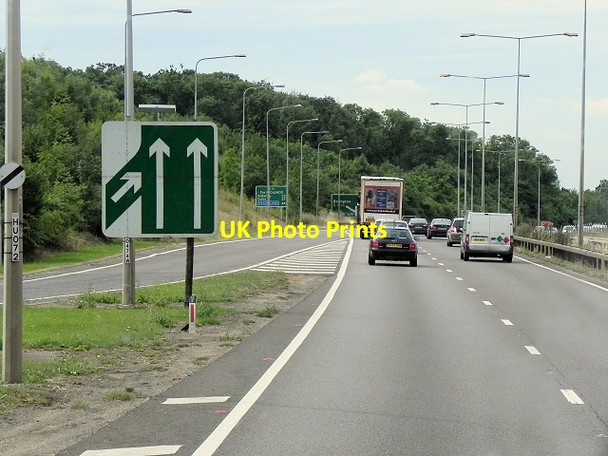 Photo 6"x4" Westbound A14 near Long Plantation Great Stukeley c2013
