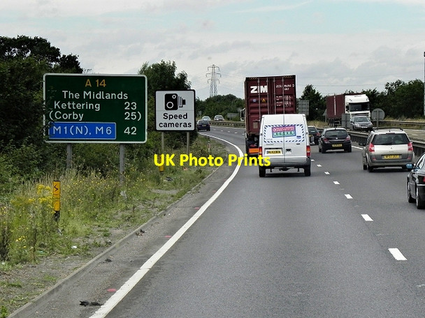 Photo 6"x4" Westbound A14, Brampton Hut Brampton\/TL2070 c2013