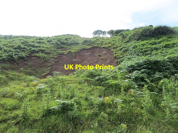 Photo 6"x4" Landslip above the A2 Glenarm\/D3115 c2013