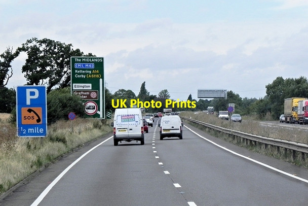 Photo 6"x4" Westbound A14 near Ellington Ellington\/TL1571 c2013