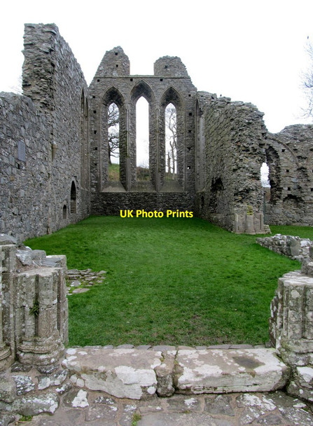 Photo 6"x4" The nave of the ruined Inch Abbey Downpatrick c2014