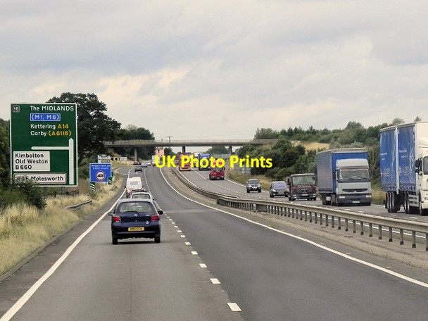 Photo 6"x4" Westbound A14 near Catworth Church End\/TL0973 c2013