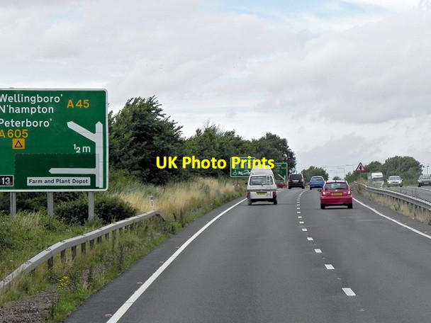 Photo 6"x4" Westbound A14 near Thrapston Thrapston c2013