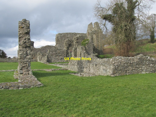 Photo 6"x4" The outline of the cloister of Inch Abbey Downpatrick c2014