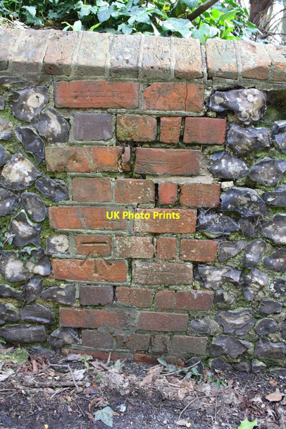 Photo 6"x4" Benchmark on wall of The Mount Reading c2014