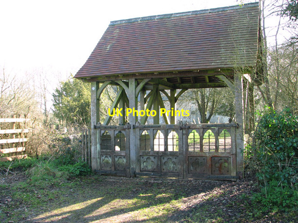 Photo 6"x4" Lych gate by Ilketshall St Margaret's church Ilketshall St Margaret c2014