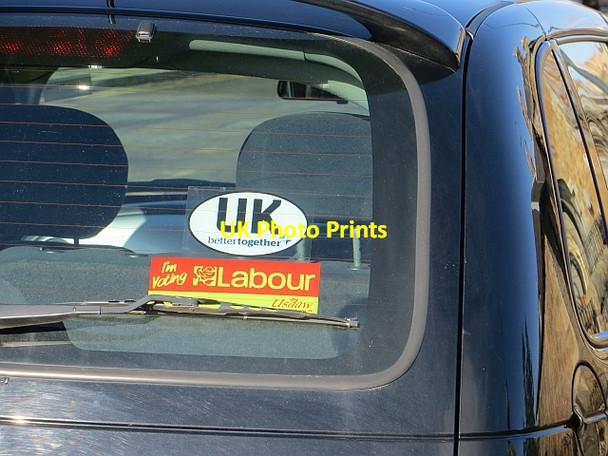 Photo 6"x4" Political stickers in Gorebridge Arniston\/NT3461 c2014