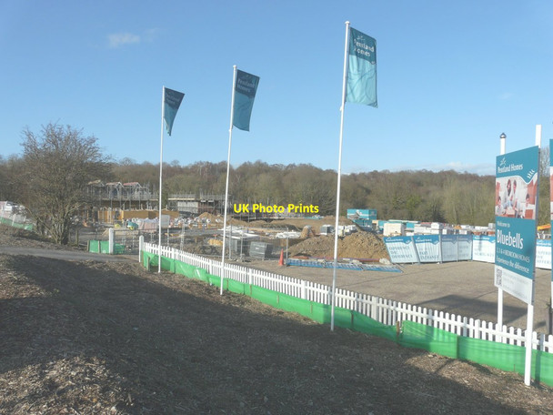 Photo 6"x4" Progress of a building site beside the A20 Ashford\/TR0042 c2014