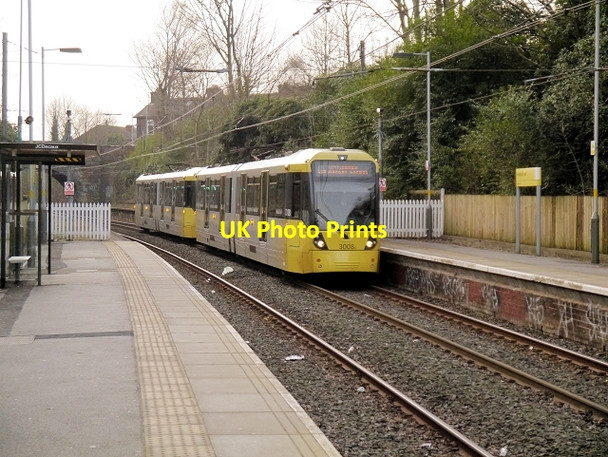 Photo 6"x4" Tram Arriving at Heaton Park Prestwich c2014