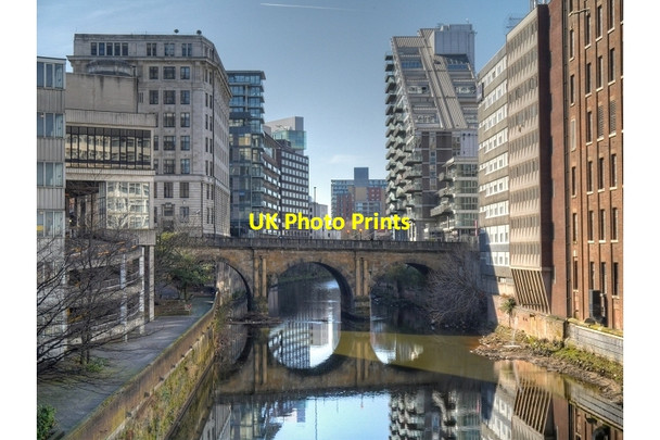 Photo 6"x4" River Irwell, Blackfriars Bridge, Manchester Manchester c2014