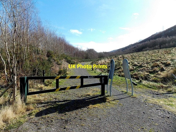 Photo 6"x4" Barriers across a track in Aberaman Aberdare\/Aberdar c2014